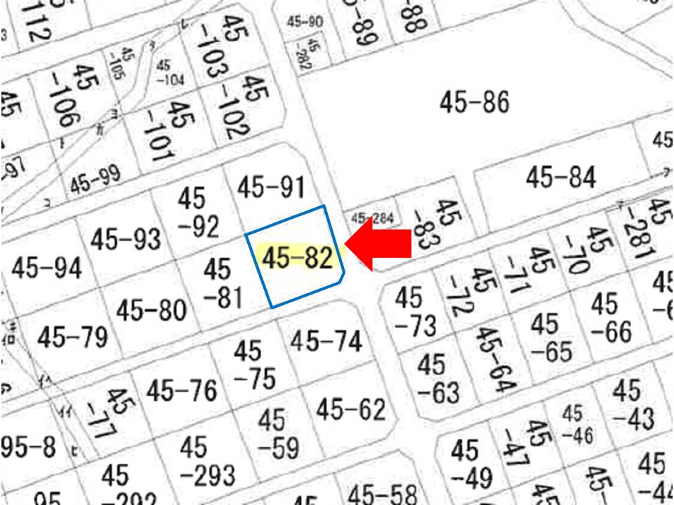 中古物件：岩手県盛岡市館向町45番82（住居表示14番1号）