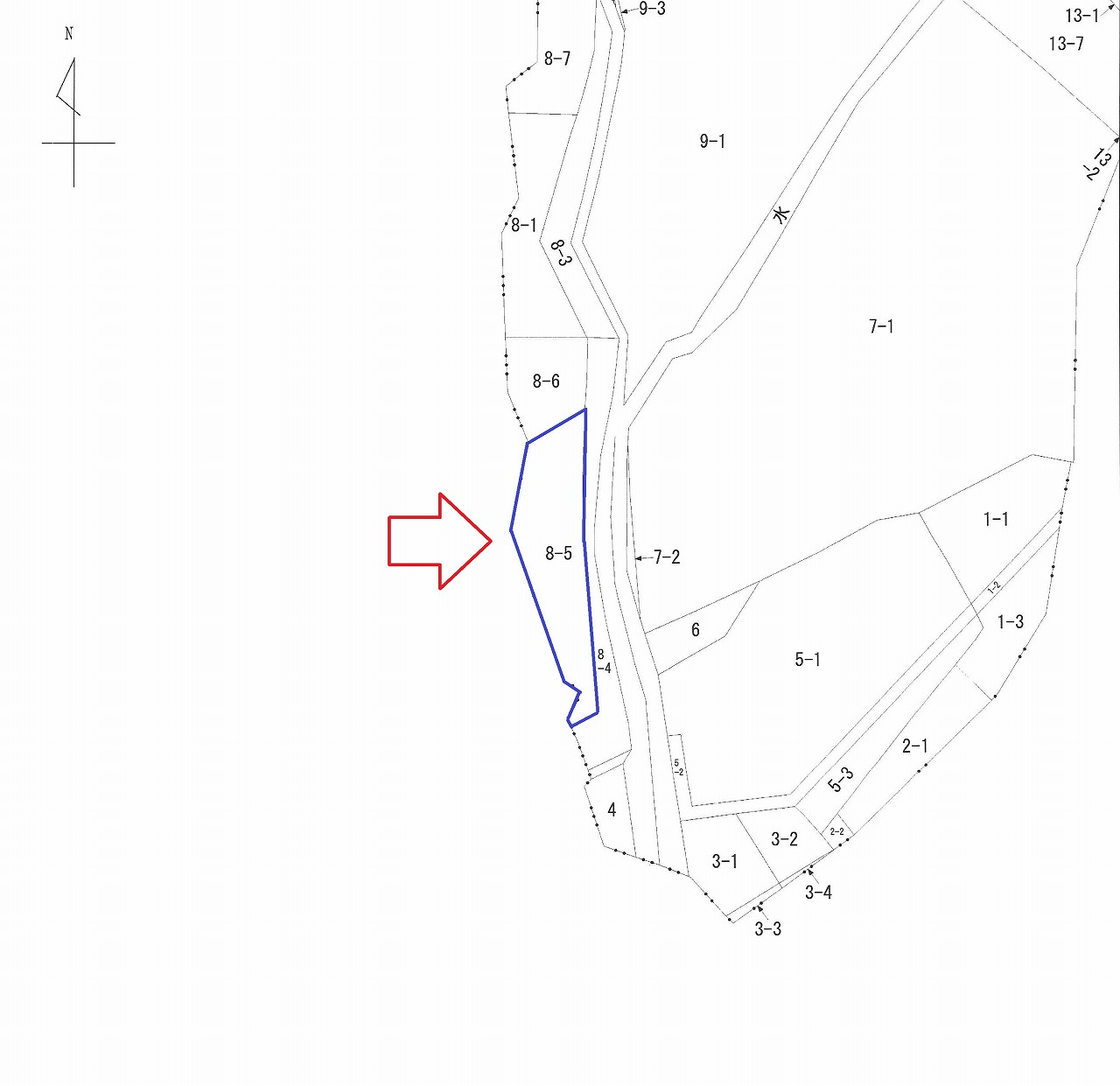 土地：能代市二ツ井町字滑良子川端3番5、他2筆