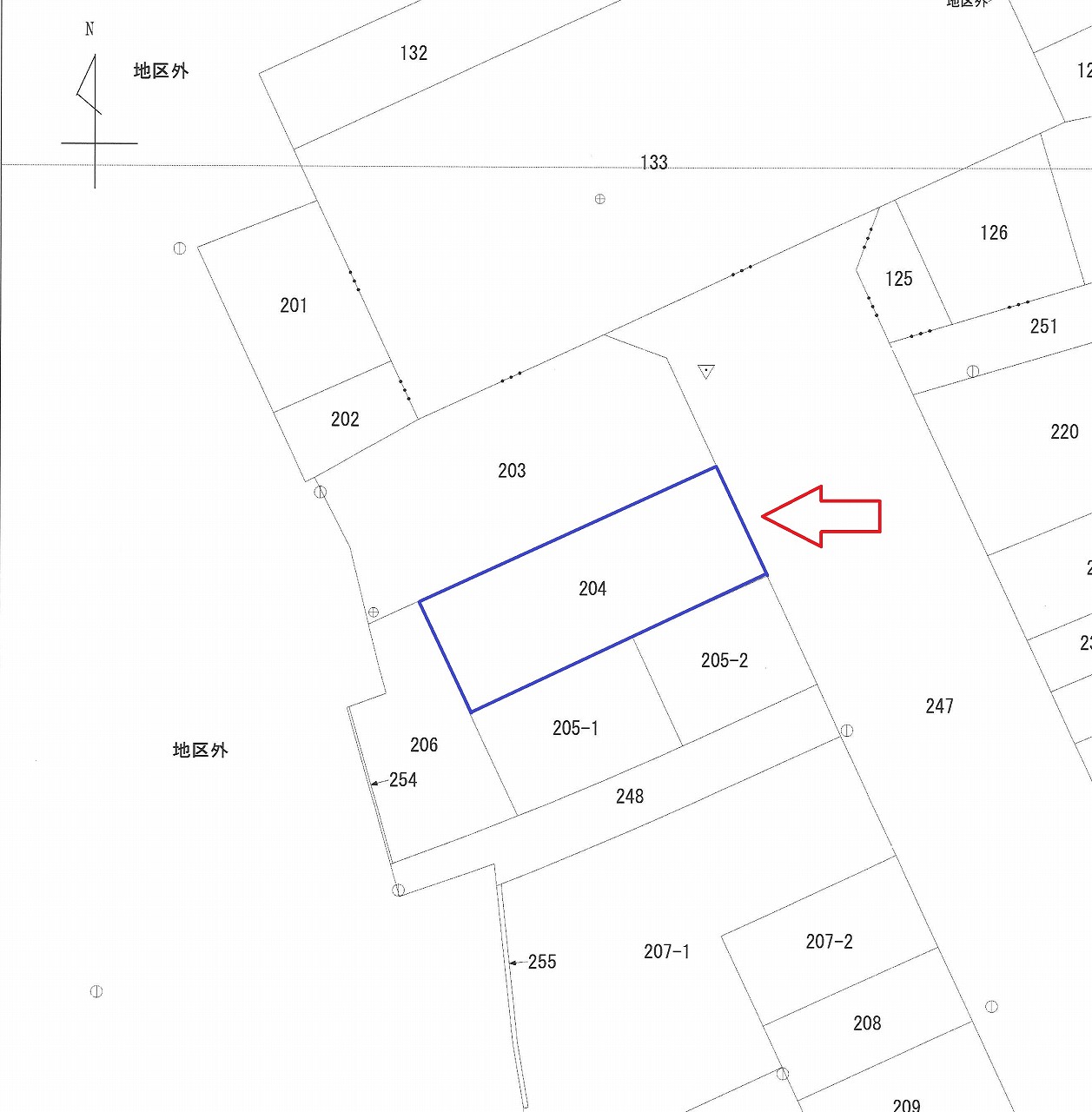 土地：能代市字機織轌ノ目204番