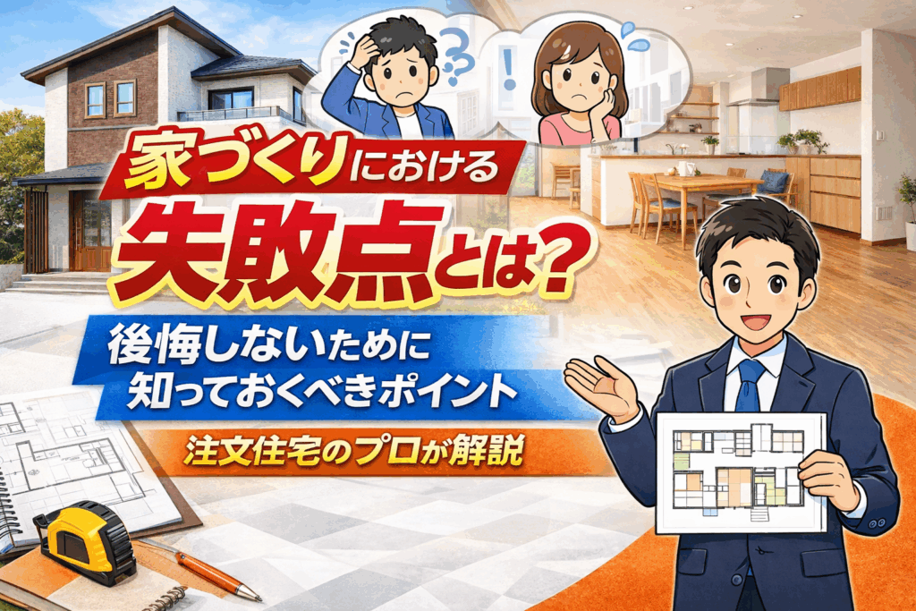 家づくりにおける失敗点とは？後悔しないために知っておくべきポイントを注文住宅のプロが解説