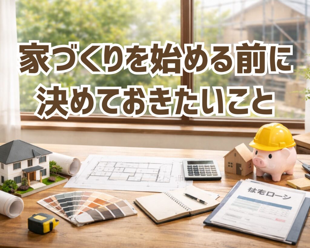家づくりを始める前に決めておきたいこと