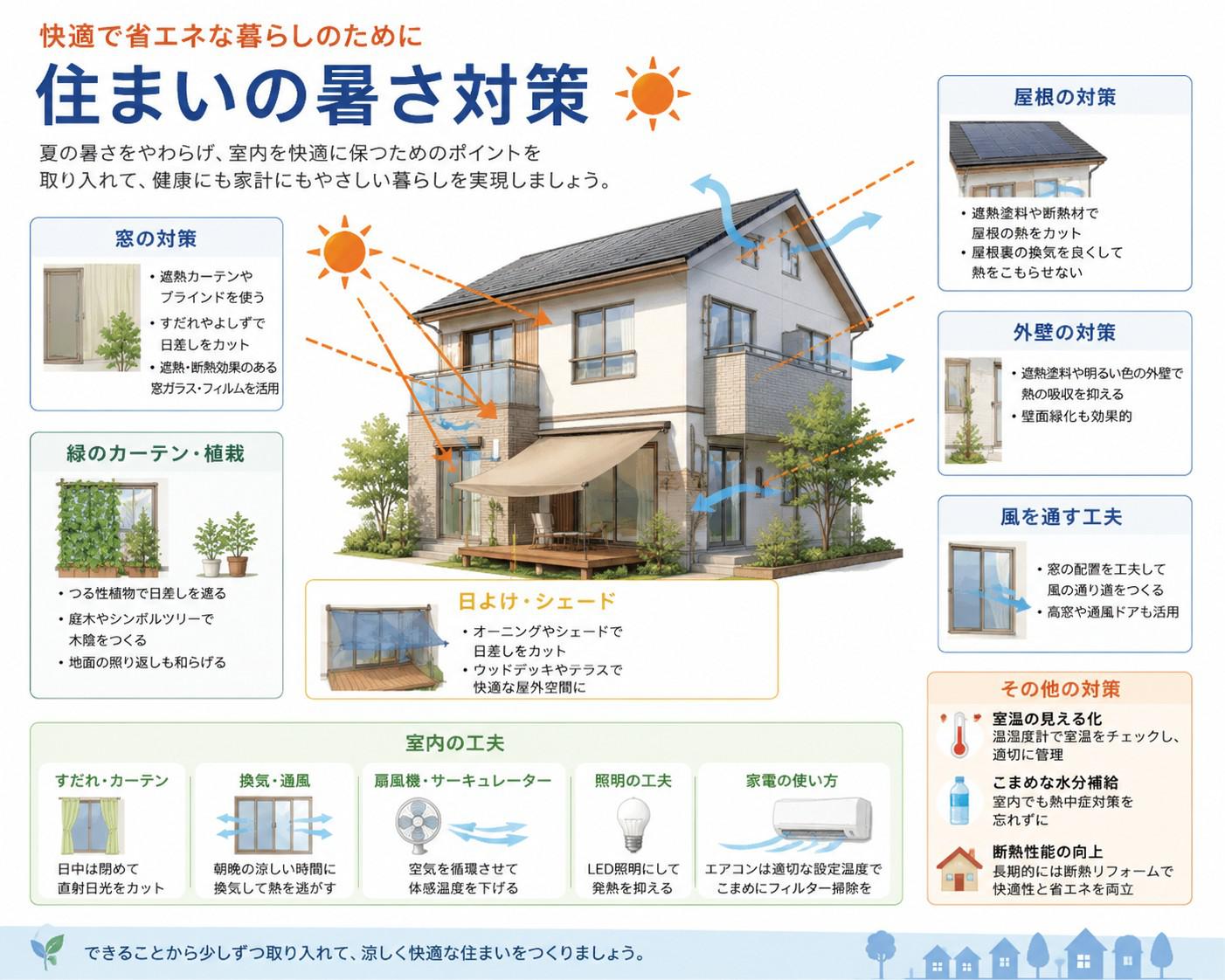 東北の家で夏対策をするには？暑さに強い注文住宅の設計ポイントや住宅性能を徹底解説